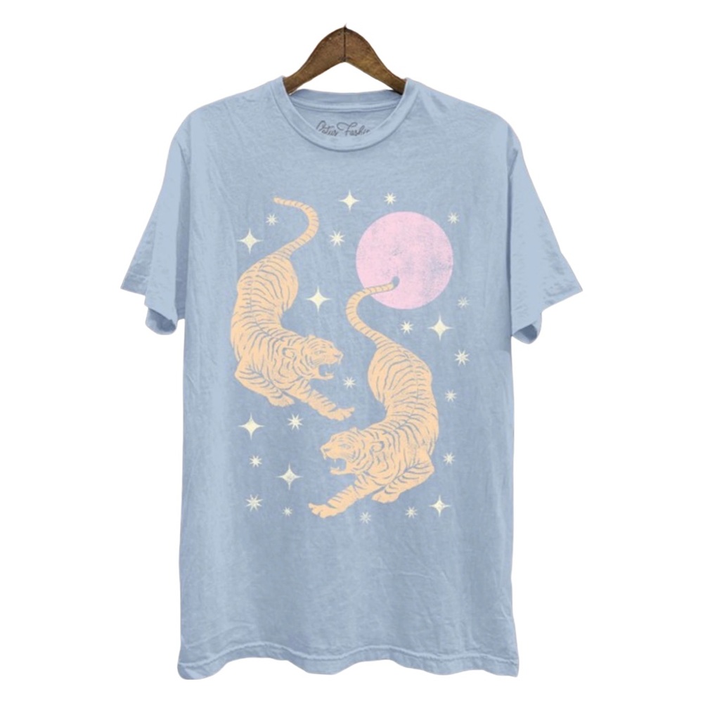 New Graphic Tee - Tigers & Moon 🌙